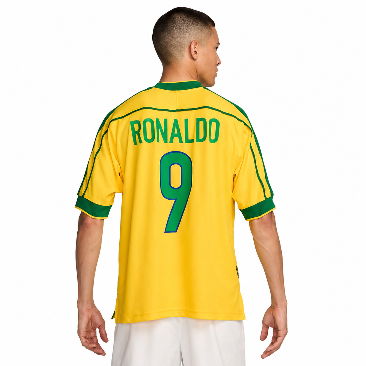 CAMISA BRASIL RETRÔ AMARELA RONALDO (1998/2000)