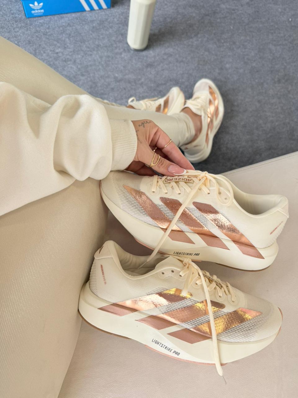 Adds Adizero Evo SL Off White Copper Metallic