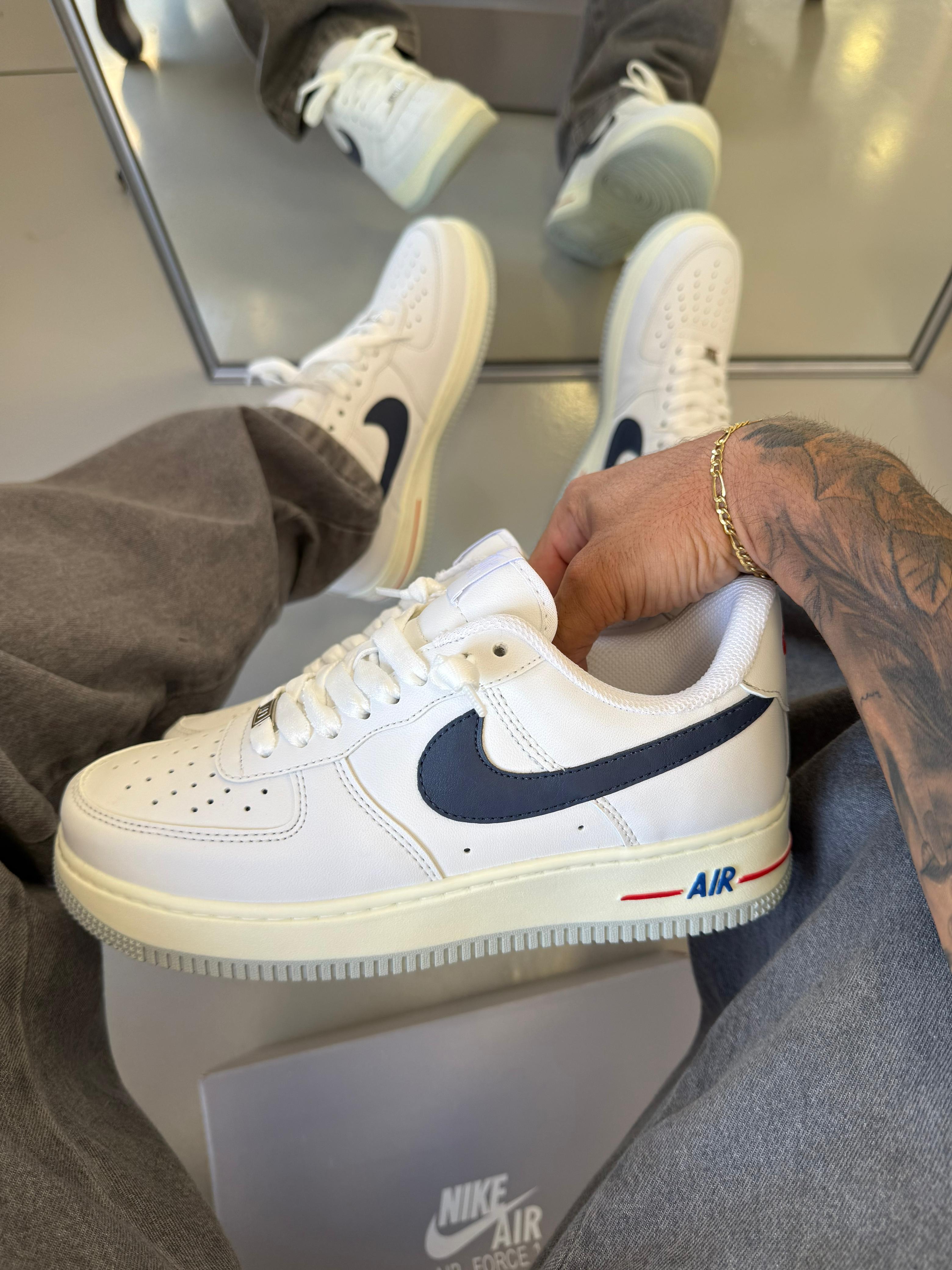 AF1 Branco LV8 Obsidian