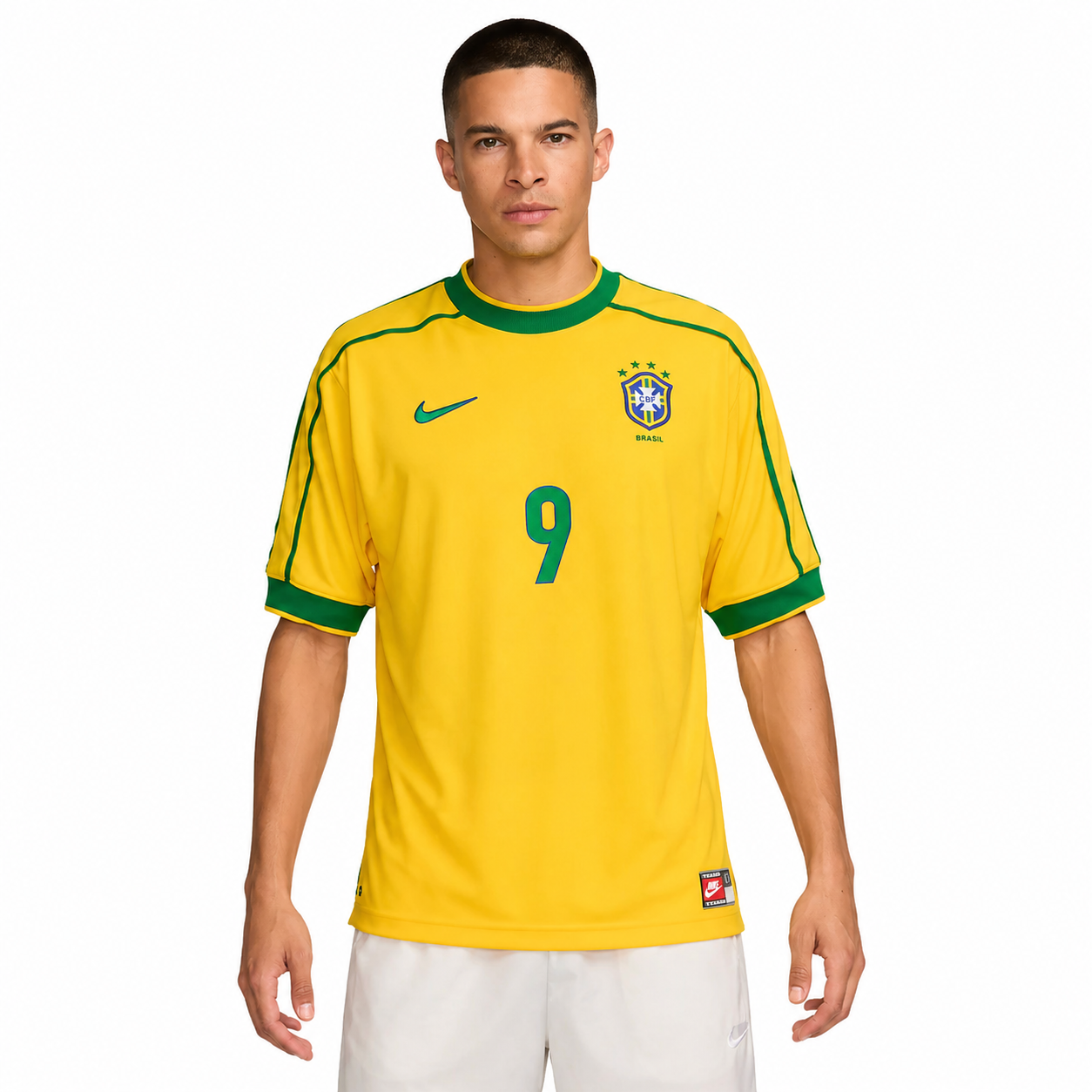 CAMISA BRASIL RETRÔ AMARELA RONALDO (1998/2000)