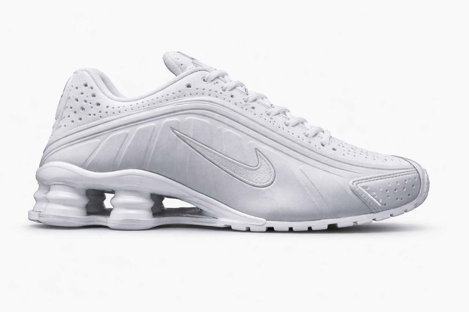 Tênis Nike Shox R4 Prata/Branco