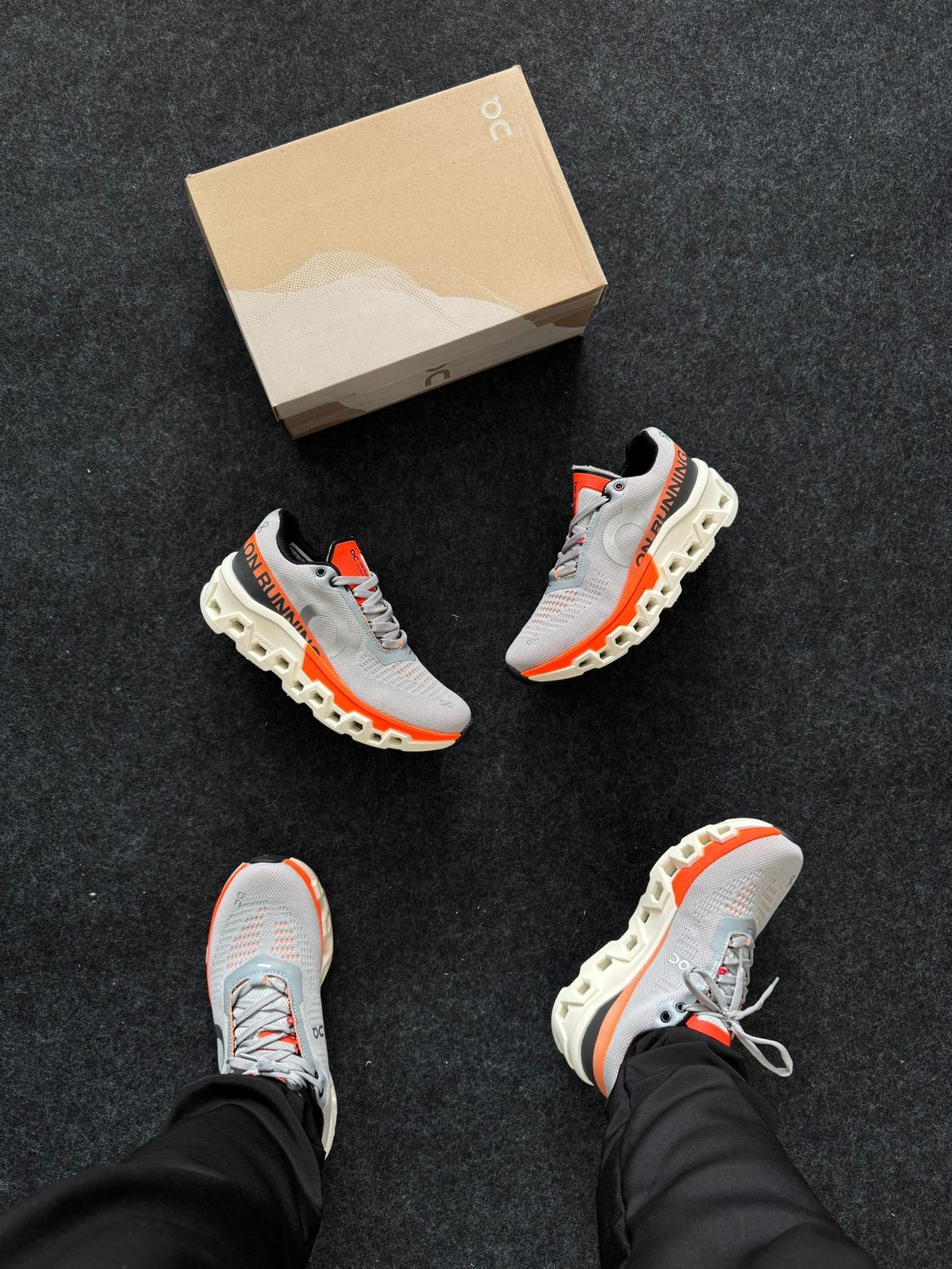 ON Cloudmonster 2 Branco Laranja